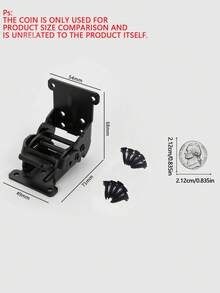 Heavy Duty Self-Locking Foldable Support Bracket, 90° Lock Fold Table Leg Hinge, Black Metal Fold Hardware For Workbench Desk Cabinet Furniture DIY Project, Come With Install Screws - multicolor - View 3