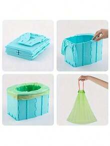 1 Piece 22x12x14cm Portable Folding Camping Toilet For Children | Essential For Spring Travel | Mini Size With Handle For Outdoor, Emergency, Car Use | Reusable And Washable Children'S Toilet For Rv, Hiking, Emergency Preparedness | Easter Camping - Multicolor - View 7