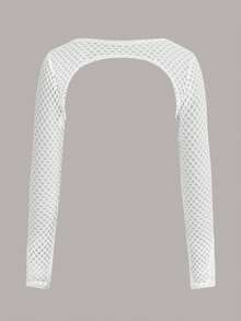 SHEIN ICON Solid Super Crop Top Without Tube Top - White - View 2