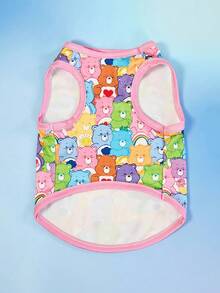 Care Bears X PETSIN PETSIN 1件裝泰迪熊印花休閒寵物背心，甜美可愛設計搭配彈性舒適面料，透氣輕盈，適合貓狗，適合夏季度假、日常散步及居家放鬆 - 彩色 - 查看 9