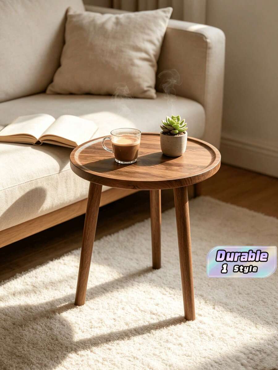 1 Piece Handmade Rattan Woven Shell Small Tea Table Square Sofa Small Side Table Small Round Table Wild Dining Table - Multicolor - View 1
