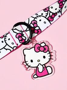 HELLO KITTY AND FRIENDS | SHEIN 甜美卡通印花寵物旅行套裝，包含背心式胸背帶、項圈與收納袋，堅固扣具方便穿戴，收納袋可放置拾便袋與零食，適合貓狗，多尺寸可選，亦可單獨購買 - 芭比粉 - 查看 9