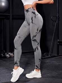 Easithlete Women's High Waist Solid Color Seamless Leggings For Daily Fitness For Chinese New Year - Multicolor - View 5