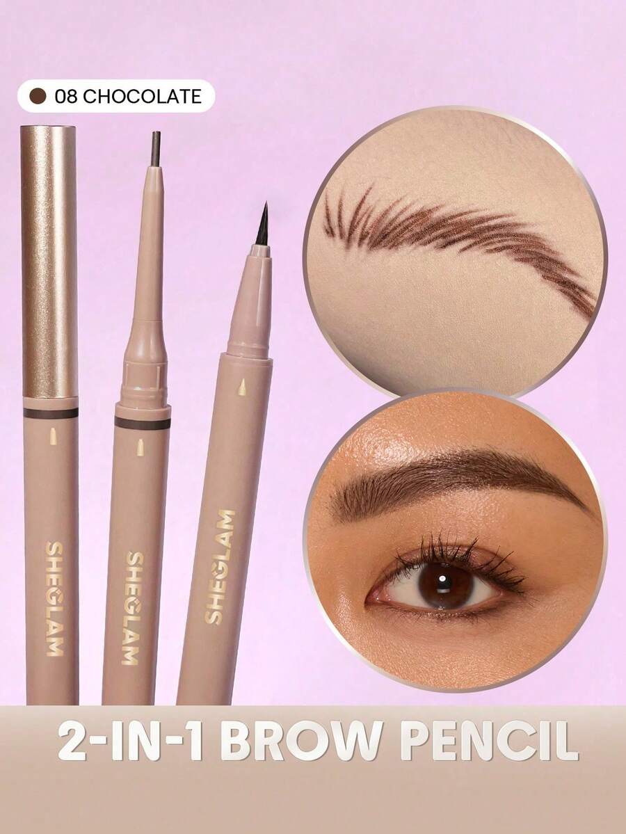 SHEGLAM Brows On Demand 二合一眉筆-Chocolate 品牌美妝化妝品 適合女士與女孩 - Chocolate - 查看 1