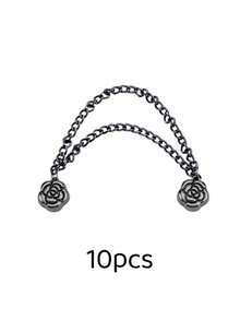 Boucle de fixation magnétique réglable pour manches, boucle de taille magnétique, accessoire de raccourcissement de T-shirt, boucle de pied de jean, boucle multifonctionnelle sans aiguille, convient pour les accessoires de vêtements de jambes de pantalon, manches, jupes et robes. - multicolore - Voir 10