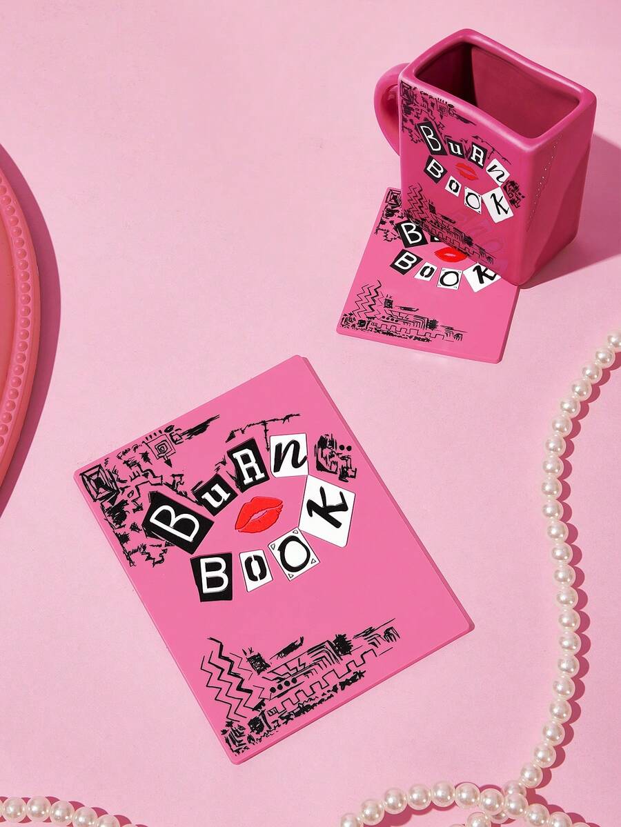 Mean Girls | SHEIN 1Pc Fashionable PVC Coaster, Waterproof And Heat Insulation, Non-Slip, Soft And Anti-Scalding - Red - View 1
