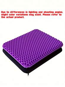 1PC Gel Cushion Set With Cloth Cushion Breathable To Relieve Prolonged Sitting Pressure, Suitable For Back, Sciatica, Tailbone Seat Cushion For Office, Car, Support For Multiple Scenarios - multicolor - View 9