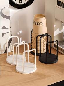 2 Packs Multi-Layer Plastic Disposable Cup Holder & Dispenser, Lightweight Compact Multipurpose Storage Organizer For Tea Coffee Cups & Keys, Suitable For Home Office Kitchen Desktop Cafe Bathroom Spa - multicolor - View 5
