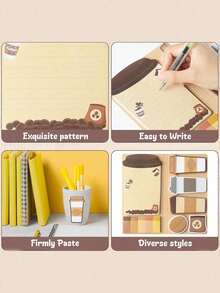 Coffee Theme Decorative Sticky Notes, Special Shaped DIY Planner Memo Stickers, Self-Adhesive, Durable & Versatile For Gifting - one-size - View 1