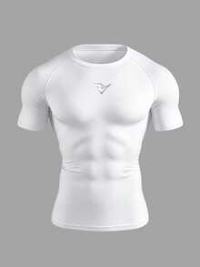 Gym Rark Camiseta deportiva de manga corta con estampado geométrico y mangas raglán para hombre - Negro - Ver 4