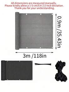 UV Resistant Balcony Privacy Sunshade Net | Windproof Sunshade Board Sunshade Cover | Outdoor Garden Terrace Privacy Solution - Privacy Cloth - View 8