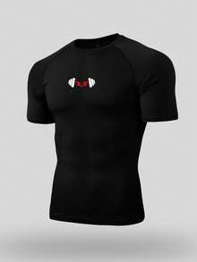 Gym Rark 男士短袖修身健身運動T恤 - 黑色 - 查看 5