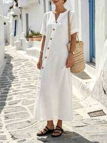 Breezaya White Dress Summer Dress - White - View 6
