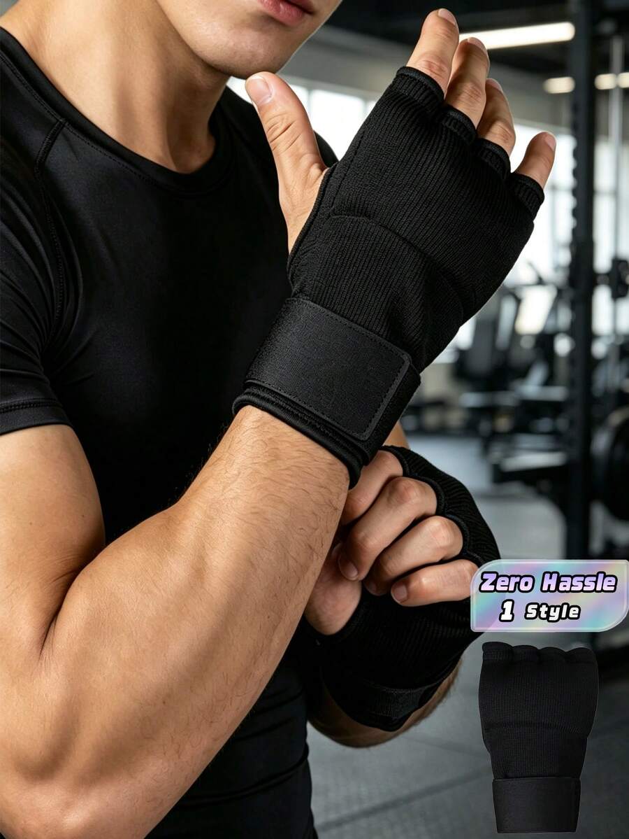 Boxing Hand Wraps With Sponge Liner Gloves, Elastic Thick Protective Training Hand Guards For Men Women Teens, Suitable For Muay Thai, MMA, Kickboxing, Martial Arts & Boxing Training - Multicolor - View 1