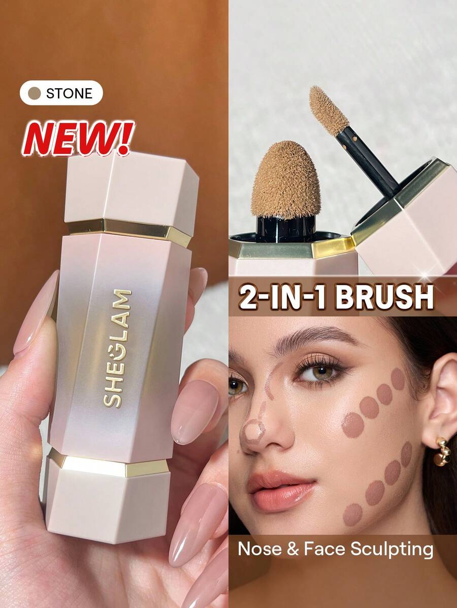 SHEGLAM Precision Sculpt Liquid Contour Duo-Stone Brand Beauty Cosmetic Makeup For Women And Girls - Stone - View 1
