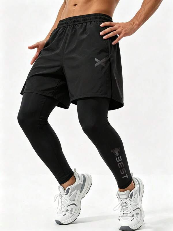 Coreblaze Quần dài thể thao nam phong cách thường ngày đa năng 2 lớp