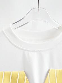 GlowEve Striped 2 In 1 Shirt Vacation Outfits For Women - Pale Yellow - View 3