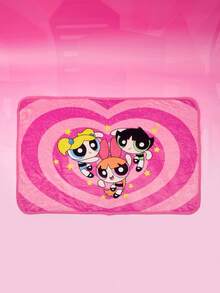 THE POWERPUFF GIRLS X PETSIN 1件酷炫三人行走大眼女孩寵物毯，適用於貓狗，玫瑰紅秋冬款厚實保暖吸水浴巾，適合沙發、床鋪、旅行，生日或週年紀念的舒適禮物 - 玫紅色 - 查看 2
