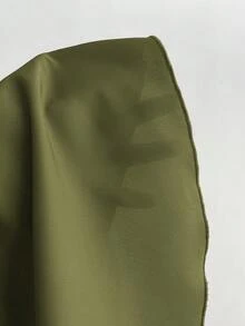 Elamini 優雅方領百褶腰傘擺女款襯衫 - 軍綠色 - 查看 7