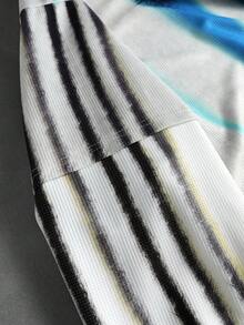 ROMWE MEN 男士華夫格面料 2 合 1 寬鬆版型 Polo 衫 - 彩色 - 查看 4