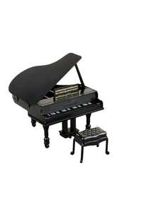 Mini Piano Guitar Gift Box Set, Realistic Piano & Guitar, Doll House Decor, Miniature Model, White & Black Mini Grand Piano Decoration - multicolor - View 5