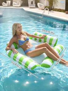 1pcspool, Pool Accessories, Pool Float, Swimming Pool, Inflatable Pool Float, Pool Party U-Shaped Candy-Colored Inflatable Water Lounge Hammock For Adults, Perfect Summer Floating Gear For Pool And Beach Parties, Ideal Summer - Multicolor - View 6