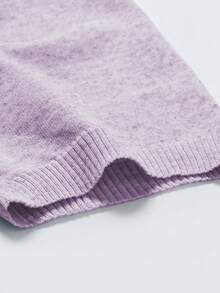 Claim Dot Men's Solid Color Casual Versatile Daily Wear Knit Top - Purple - View 6