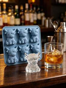 1pc Ice Cube Tray, 6-Cavity Cute 3D Ice Mold, Perfect For Drinks, Parties, And Gifts - View 7