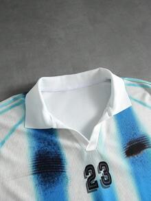 ROMWE MEN 男士華夫格面料 2 合 1 寬鬆版型 Polo 衫 - 彩色 - 查看 3