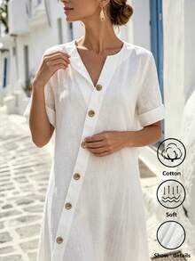 Breezaya White Dress Summer Dress - White - View 3