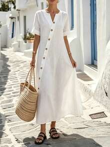 Breezaya White Dress Summer Dress - White - View 4