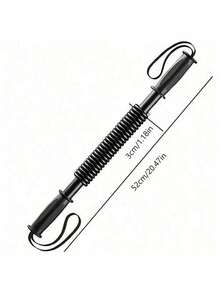 1PC 50kg Spring Arm Strength Training Bar Chest Muscle Builder Portable Home Gym Workout Equipment For Men Women Fitness Exercise Durable Resistance Tool - Black - View 13