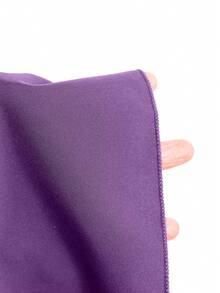 Weeklong Vestido de moda con cintura ceñida, mangas cortas fruncidas y abertura en el bajo, en unicolor, talla grande - Morado - Ver 7