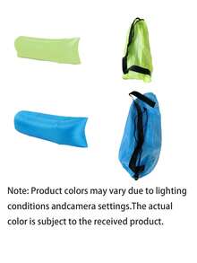 Outdoor Slouchy Automatic Inflatable Sofa Bag, Portable Inflatable Sofa Lounge Chair - No Pump Required Automatic Inflatable Slouchy Sofa/Air Mattress; Quick Inflation Portable Air Cushion Sofa, Waterproof Leak-Proof Polyester Fabric - Multicolor - View 2