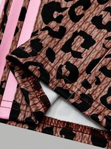 SHEIN ملابس فتيات المراهقات الخريفية بتصميم فريد عتيق متعدد الاستخدامات، طقم ملابس علوية كاميسول محبوك ضيق الساق & بنطال واسع الساق، ملابس الخريف/الشتاء، العودة إلى المدرسة، محبوك - متعدد الألوان - مشاهدة 3