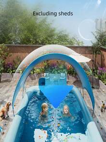 1pc Foldable Inflatable Swimming Pool, Portable Indoor/Outdoor Use No Electricity Required, 1-3/4 Person Capacity Double Layer Design, Holiday Party Music Festival, Inflatable Pool Float, Indoor/Outdoor - Antarctic Glacier Inflatable Swimming Pool - View 2