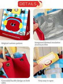 1 buah Tas Bekal Kawaii Kotak Bekal Lucu untuk Wanita Tas Bekal yang Dapat Digunakan Kembali Tas Tangan Tas Pendingin untuk Piknik dan Kerja - MultiWarna - View 2