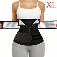 Adjustable Body Shaper For Women With 3 Layers, Designed To Enhance Sweating And Trim The Waist, Featuring A Silver Sauna Effect And Functioning As A Corset Waist Trainer. - Multicolor - View 14
