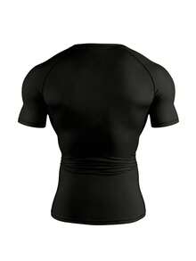 Gym Rark Camiseta deportiva de manga corta con estampado geométrico y mangas raglán para hombre - Negro - Ver 2