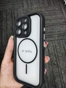 Translucent Matte Camera Protection Magnetic Wireless Charge Phone Case Compatible With IPhone 17 ProMax 17Pro 17Air 17 16 15 14 13 12 11 Pro Max Armor Plus Back Cover - Black - View 8