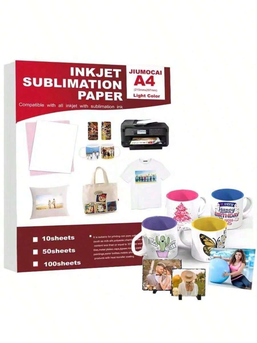 5sheets Sublimation Paper Heat Transfer Paper A4 For Any Sawgrass Inkjet Printer With Sublimation Ink For Mug T-Shirt 8.27x11.7inch - Baby Pink - View 1