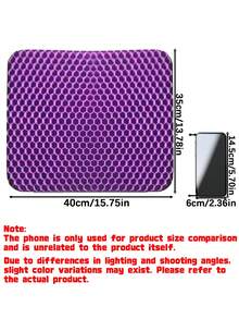 1PC Gel Cushion Set With Cloth Cushion Breathable To Relieve Prolonged Sitting Pressure, Suitable For Back, Sciatica, Tailbone Seat Cushion For Office, Car, Support For Multiple Scenarios - multicolor - View 3