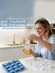1pc Ice Cube Tray, 6-Cavity Cute 3D Ice Mold, Perfect For Drinks, Parties, And Gifts - View 6