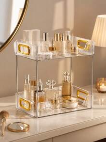 Desktop Cosmetic Storage Box, Skincare Organizer, Bathroom Counter Storage Rack, Luxury Home Floor Storage Shelf For Vanity - multicolor - View 6