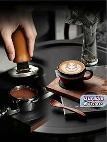 51mm/58mm Italian Manual Espresso Coffee Machine, Adjustable Precise Spring Coffee Tamper, Stainless Steel Ripple Base, Self-Leveling Italian Manual Espresso Coffee Machine, Italian Espresso Coffee Accessories - Multicolor - View 1