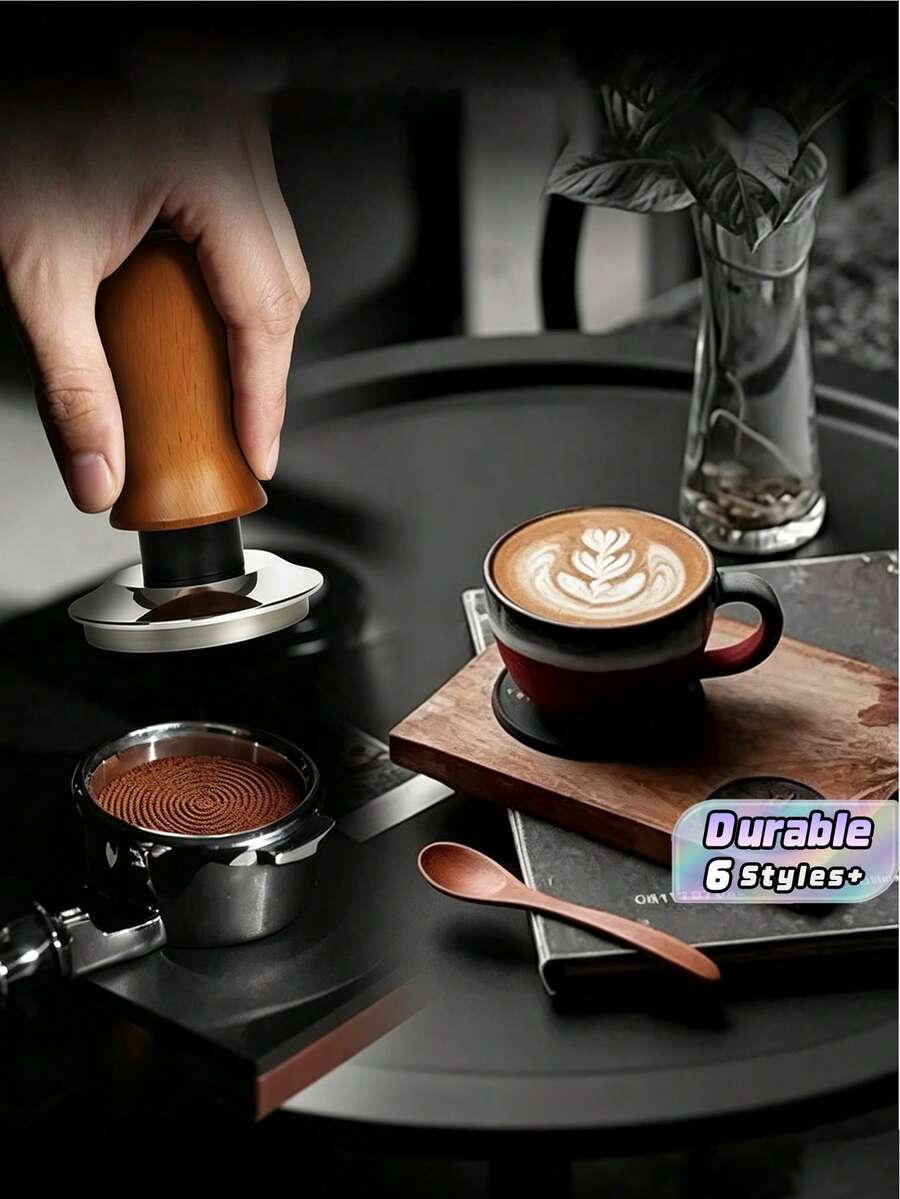 51mm/58mm Italian Manual Espresso Coffee Machine, Adjustable Precise Spring Coffee Tamper, Stainless Steel Ripple Base, Self-Leveling Italian Manual Espresso Coffee Machine, Italian Espresso Coffee Accessories - Multicolor - View 1