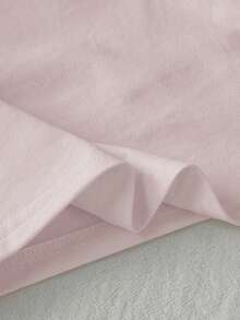 SHEIN 女童兒童春夏細肩帶上衣與短褲套裝 2件式內衣套裝 素色與多色可選 - 淺粉色 - 查看 3