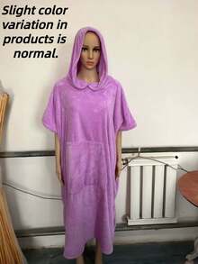 1 chiếc khăn choàng tắm bãi biển bằng nỉ microfiber màu trơn, siêu thấm hút, nhanh khô, mềm mại, thân thiện với da, không xơ, dạng áo choàng tắm cho lướt sóng, bơi lội, du lịch, tắm vòi sen, unisex, dùng ngoài trời và hồ bơi, làm quà tặng - Nhiều màu - Xem 10