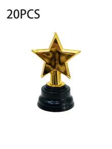 Graduation Gifts 12/20/30 Pcs Mini Gold Star-Shaped Plastic Trophy, Perfect For Back-To-School Season, Graduation Gifts,Sports Events, And Award Ceremonies. Made Of Plastic, This Star-Shaped Trophy Is Ideal For Awards, Five-Pointed Star Trophies - Multicolor - View 13
