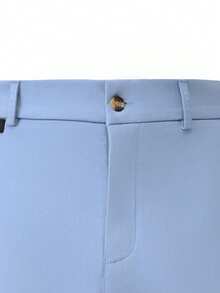 Manfinity Mode Men's Plus Size Blue Basic Slim Fit Casual Business Commute Suit Pants, Formal, Old Money - Blue - View 5